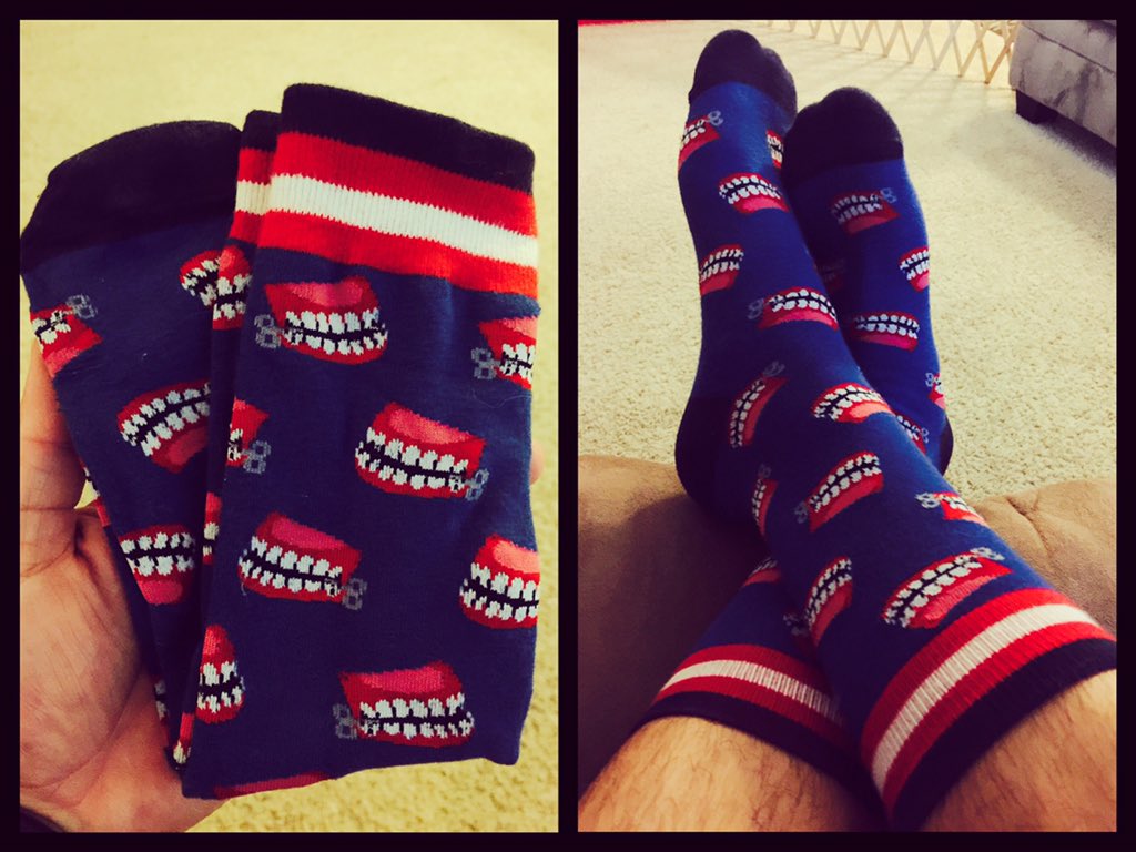 Jesbfrank's tweet photo. #socksoftheday #sotd #socks #crazyteeth #sockgame #sockittome https://t.co/PJhw4V252Y