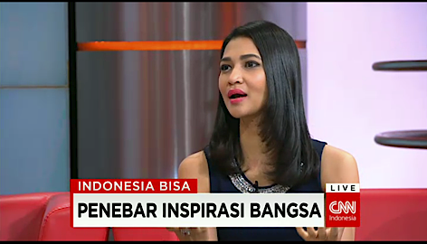 CNNIDdaily's tweet photo. "Pemuda harus berani mencoba hal-hal baru, jangan pesimis dulu," kata @AngkieYudistia. #IndonesiaBisa https://t.co/WfQesnK2EK
