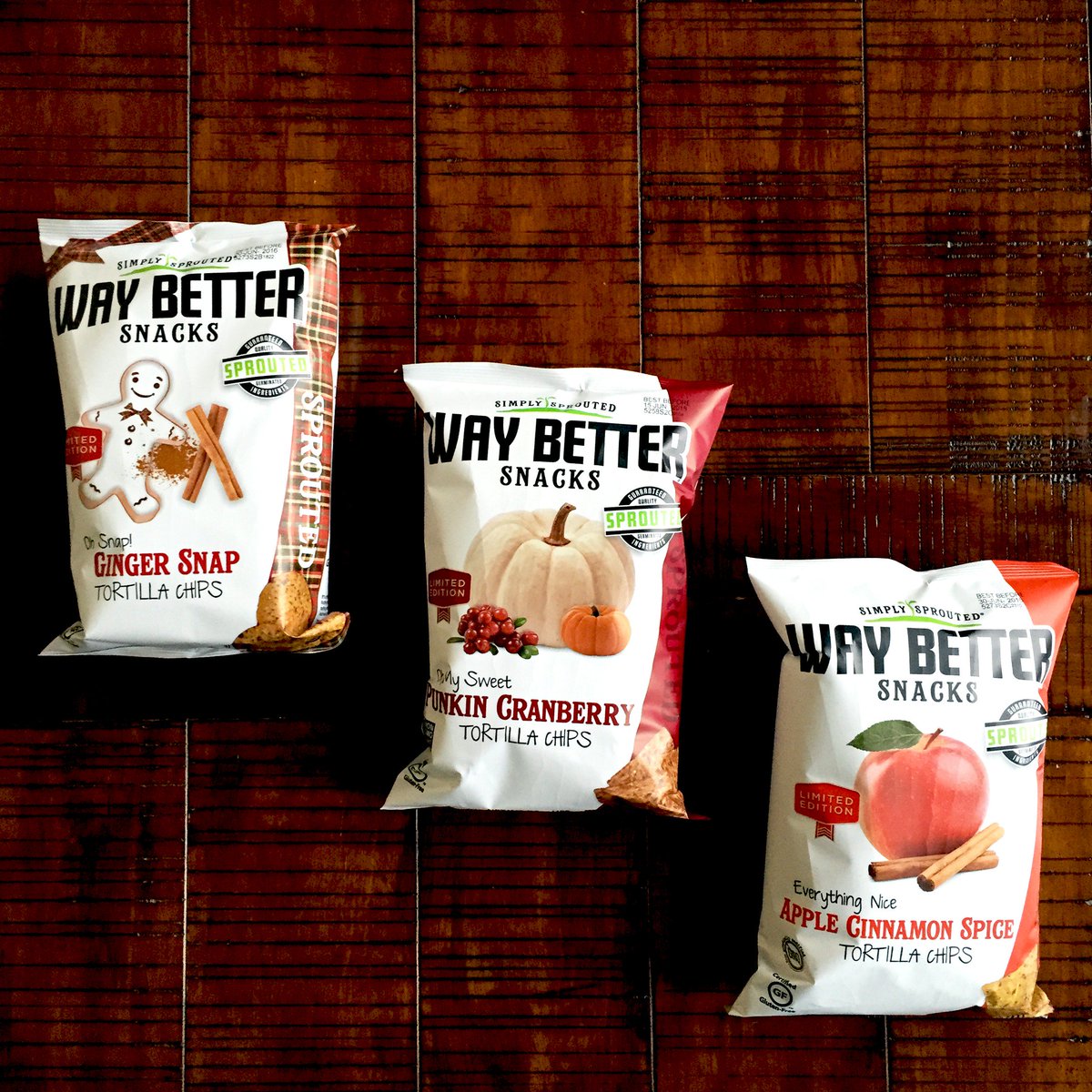 WayBetterSnacks's tweet photo. The seasonals. #squadgoals https://t.co/eIqpMNszIr https://t.co/mvPGHKxXTu