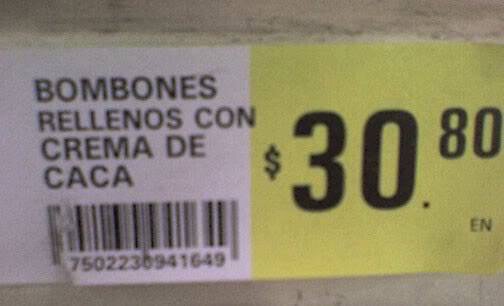 Integermx's tweet photo. ¡Cuidado! Una mala etiqueta en #PDV puede afectar a tu marca (¿alguien ya probó estos bombones?) #ShopperFail https://t.co/RG8NcKjflZ