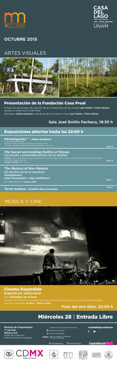 classicalmx's tweet photo. #Miércoles de #NochedeMuseos | #Cinema Expandido | Presentación #Casa #Proal @CasadelLago @nochedemuseos https://t.co/yXYKspORVl