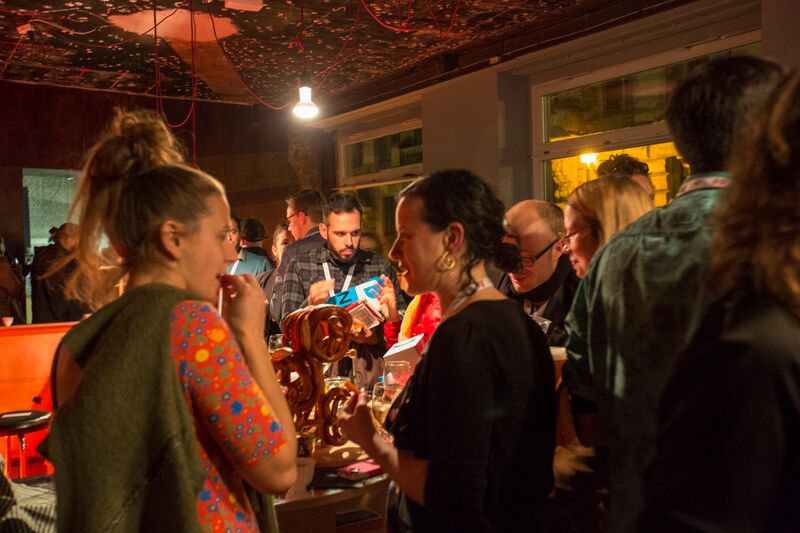 netzdoku's tweet photo. "Interactive drinks" offered by @DREFA_Medien at closing of the DOK Hackathon Leipzig #dokdok #dokhack https://t.co/ZmR5e2NyLf