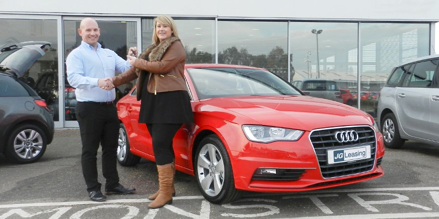 JGLeasing's tweet photo. Congratulations to Stephanie Wright of Ballantine Blinds &amp; Awnings who collected a New Audi A3 Saloon Sport recently https://t.co/vno8mvNlEs