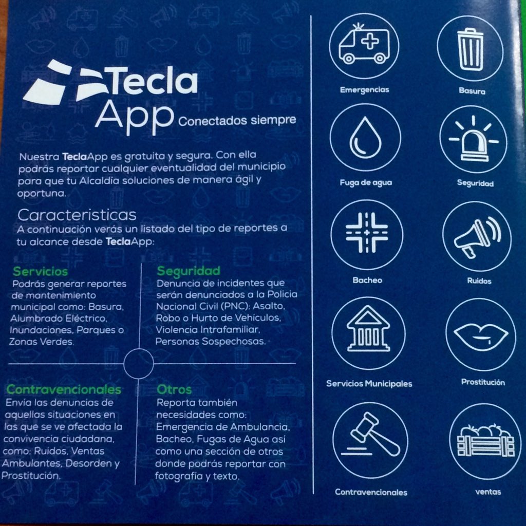 maxvillaltac_AL's tweet photo. @teledos_tcs Roberto d'Aubuisson lanza aplicación Tecla App donde se podrán reportar problemas de inseguridad https://t.co/UtKpJRbfCx