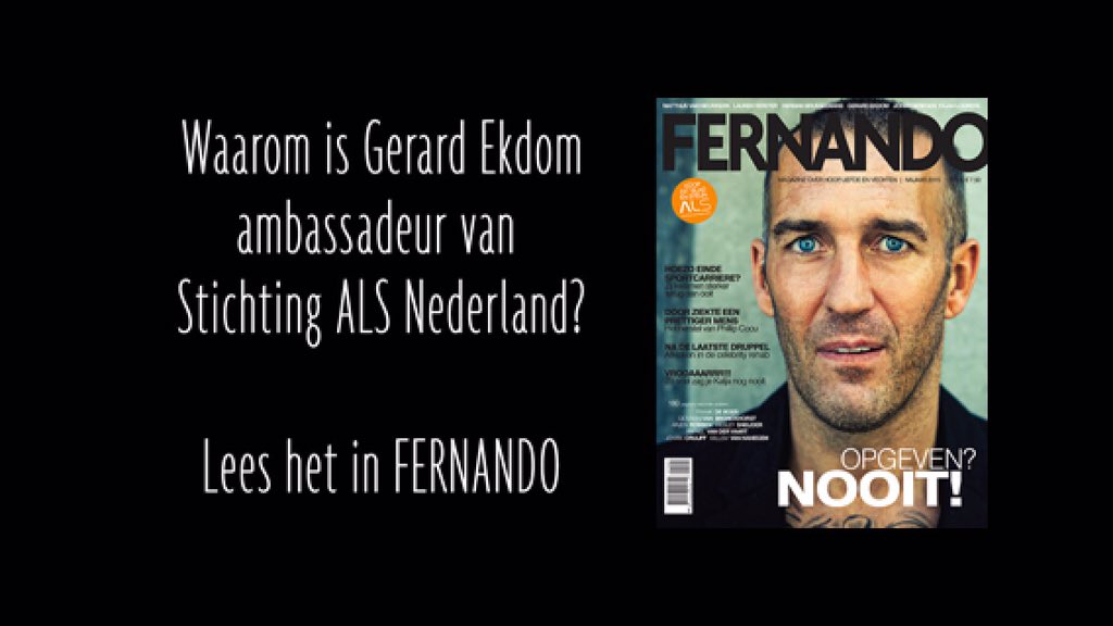 Weet jij waarom ik ambassadeur ben van <a href="/ALSnederland/">ALS Nederland</a>? Koop de Fernando en steun onderzoek naar ALS!