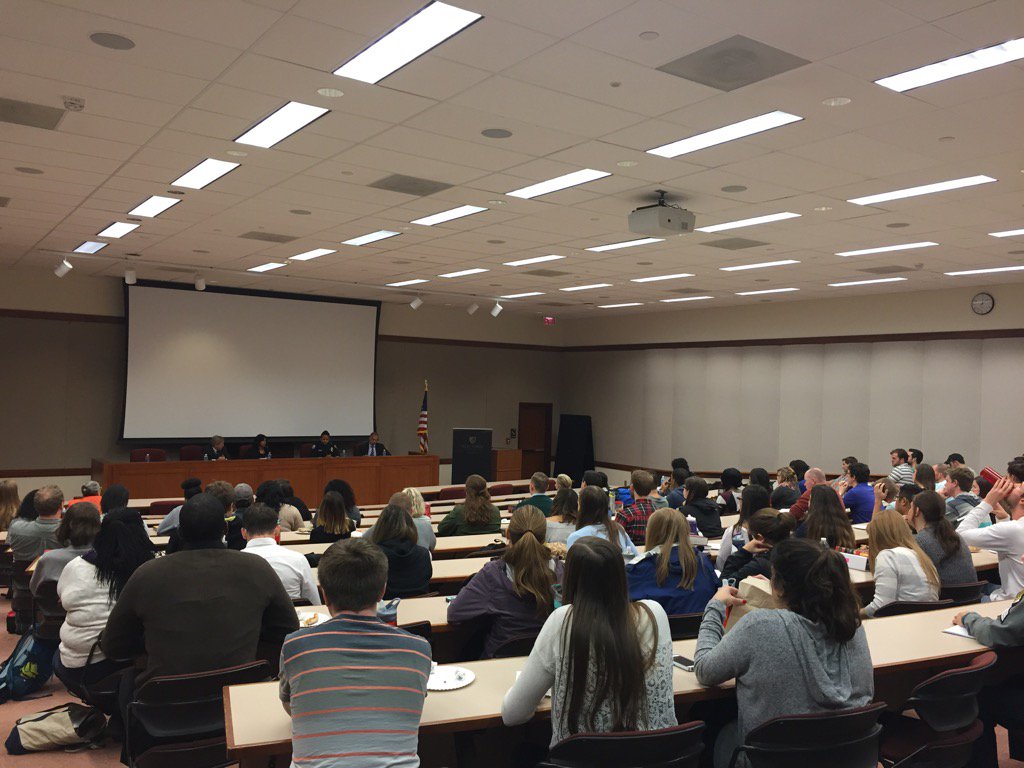 lisa_snedeker's tweet photo. Packed #WFULaw house for today's #BeyondFerguson discussion moderated by @ProfKamiSimmons @WFULawSchool #wfu #wsnc https://t.co/1crQkRh8vZ