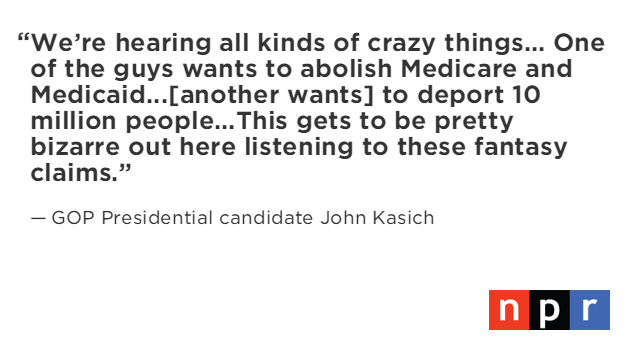 NPRinskeep's tweet photo. On eve of debate, @JohnKasich grows tired of contending with Trump, Carson. @MorningEdition @npr https://t.co/euUK5KAVAb