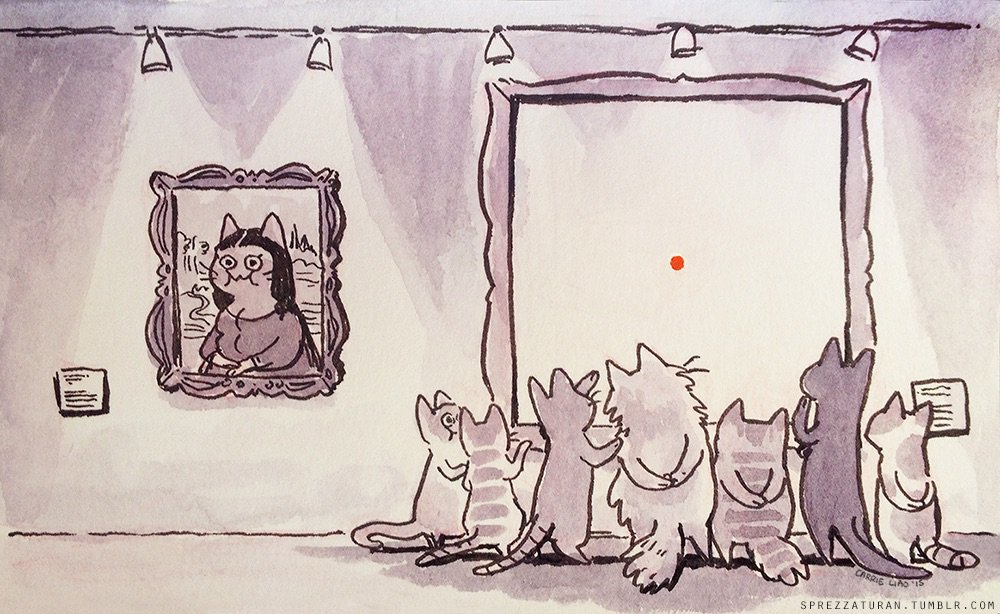 koreuscom's tweet photo. Pendant ce temps-là, dans un musée pour les chats https://t.co/Z9POp9NX69