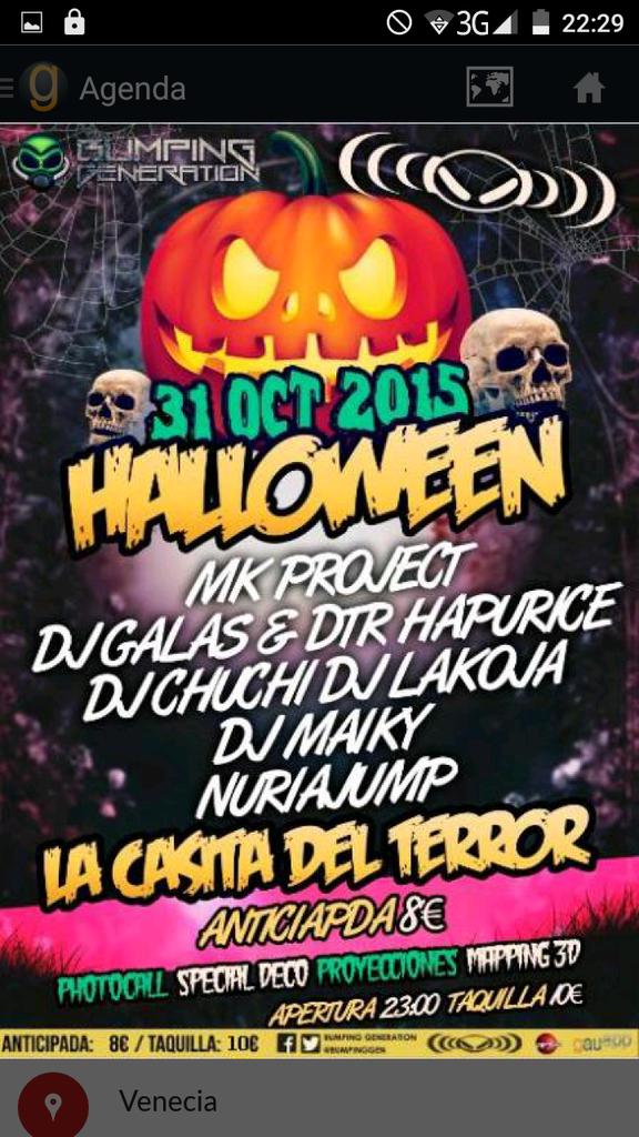 gauapp's tweet photo. #bumping Sorteamos 3 entradas para el #Halloween de #Venecia con @kareaga95 @djchuchi y los demás locos! RT&amp;FOLLOW! https://t.co/5PZkxoKTKx