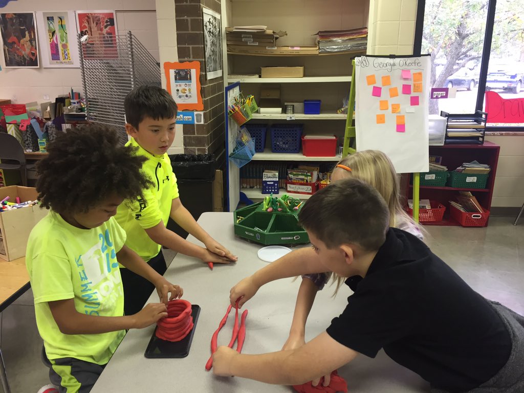 JCSD_WAEart's tweet photo. #3rdgrade competed in the coil pot game by using clay techniques to build the tallest tower. The winner- 11 inches! https://t.co/LHN7MvVFkR