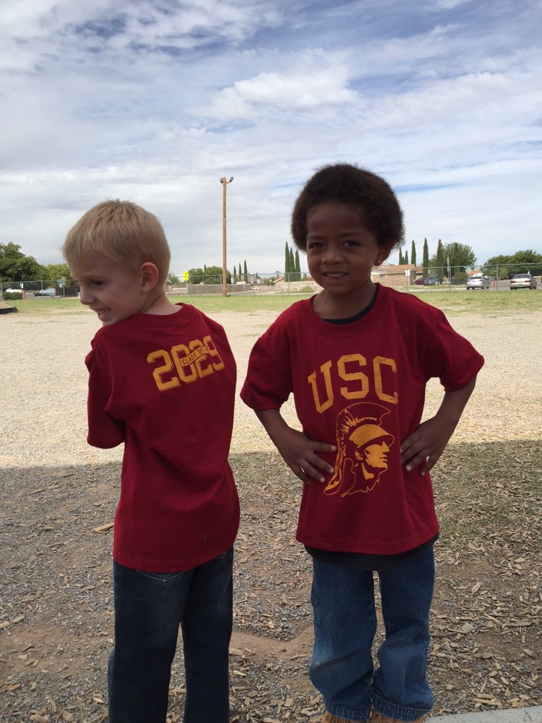 bradley_klopez's tweet photo. It's college shirt Wednesday! #noexcusesuniversity #neu #USCTrojans #Pre-K #BradleyES #IamEPISD #ClassOf2029 https://t.co/csttAv4wed