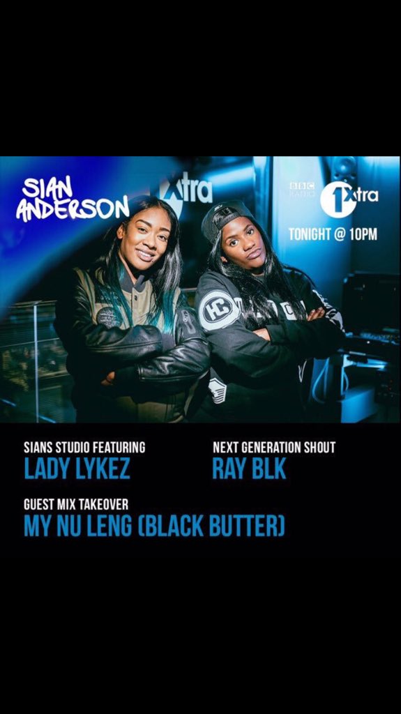 brannigan555's tweet photo. It's nearly time of the week @SianAnderson on @1Xtra @LadyLykez in #SiansStudio #NextGenerationShout 10pm https://t.co/tibKtG1Fbn