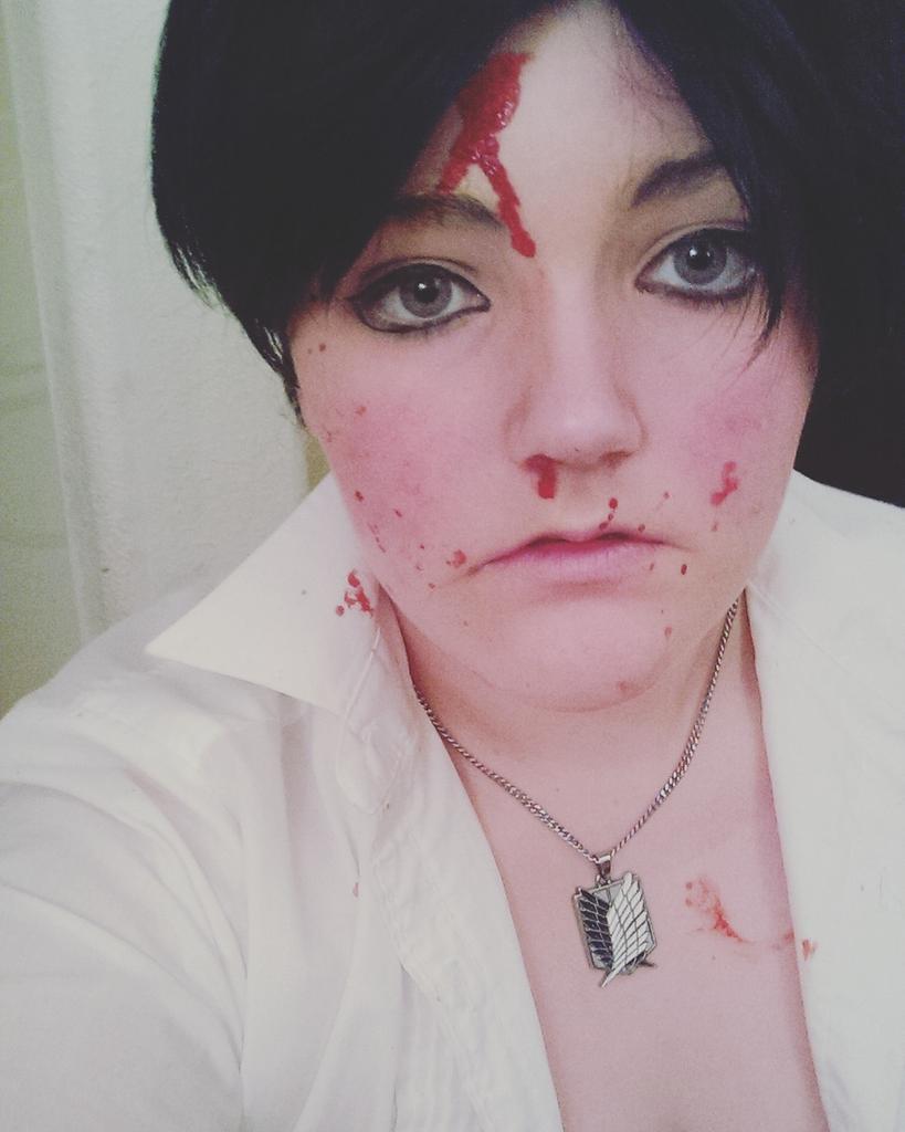 healeroftime's tweet photo. Did some Levi cosplay makeup the other day #aot #cosplay https://t.co/fTn1X06Tds