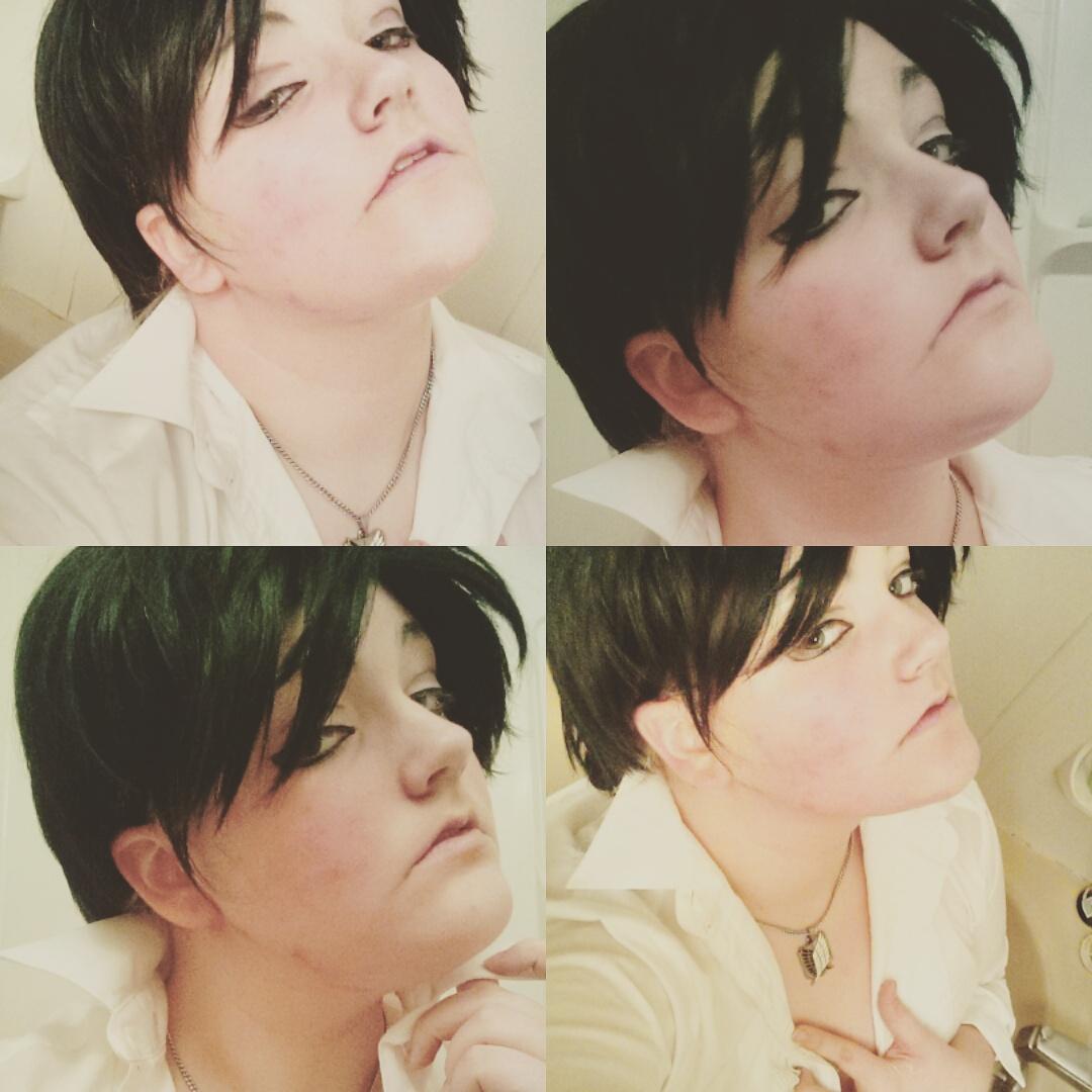 healeroftime's tweet photo. Did some Levi cosplay makeup the other day #aot #cosplay https://t.co/fTn1X06Tds