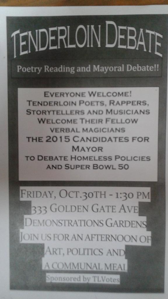 GrowDG's tweet photo. Poets and candidates convene on homelessness #superbowl50 https://t.co/6bM06QP7Bl