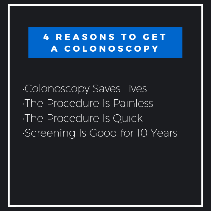 ProctologyInst's tweet photo. 4 REASONS TO GET A COLONOSCOPY https://t.co/sVkKTkvcYb