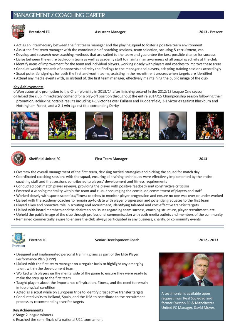 footycareers's tweet photo. Our bespoke CV packages are proven to impress employers at all levels of sport. Enquire at https://t.co/jiqH9QebTE https://t.co/30sWPyOAcy