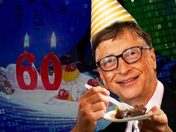 Happy Birthday, Bill Gates, He turn 60 Today.   