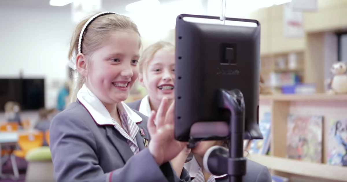 DoubleRobotics's tweet photo. See why students &amp; staff at @GenFCJ choose @DoubleRobotics to stay in touch when miles away! https://t.co/0prgNccIPc https://t.co/gO28o8sSaT
