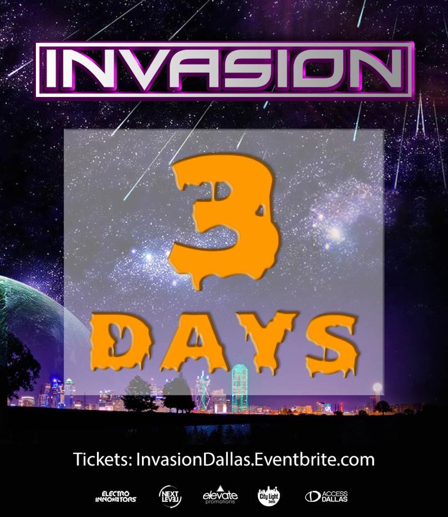 3 days until #InvasionDallas 

🎃 Halloween Night 🎃
10-2am
$500 Costume Contest 

Contact us for discounted tickets!