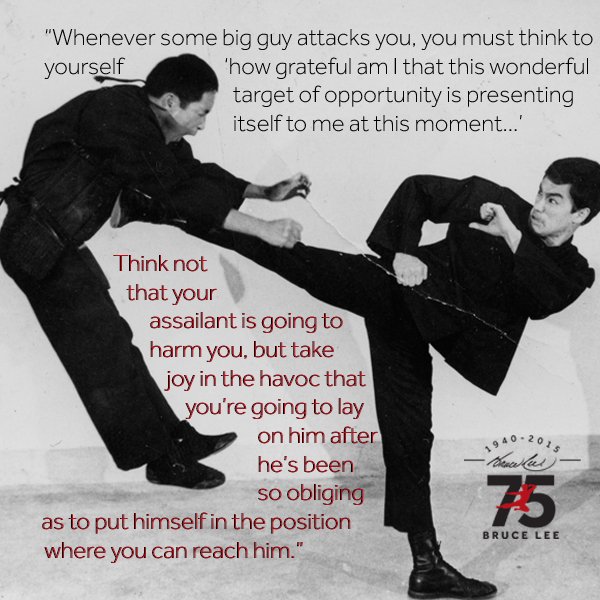 brucelee's tweet photo. A lesson from @brucelee on changing your perspective "It's not what happens that counts, it's how you react." https://t.co/hqiylzIgkU
