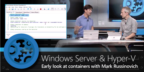 Azure's tweet photo. Learn about containers in #WinServ, #Azure &amp; #HyperV on @MSFTMechanics w/ @MarkRussinovich: https://t.co/AsRbhk3MSe https://t.co/2nIeg0kzq7