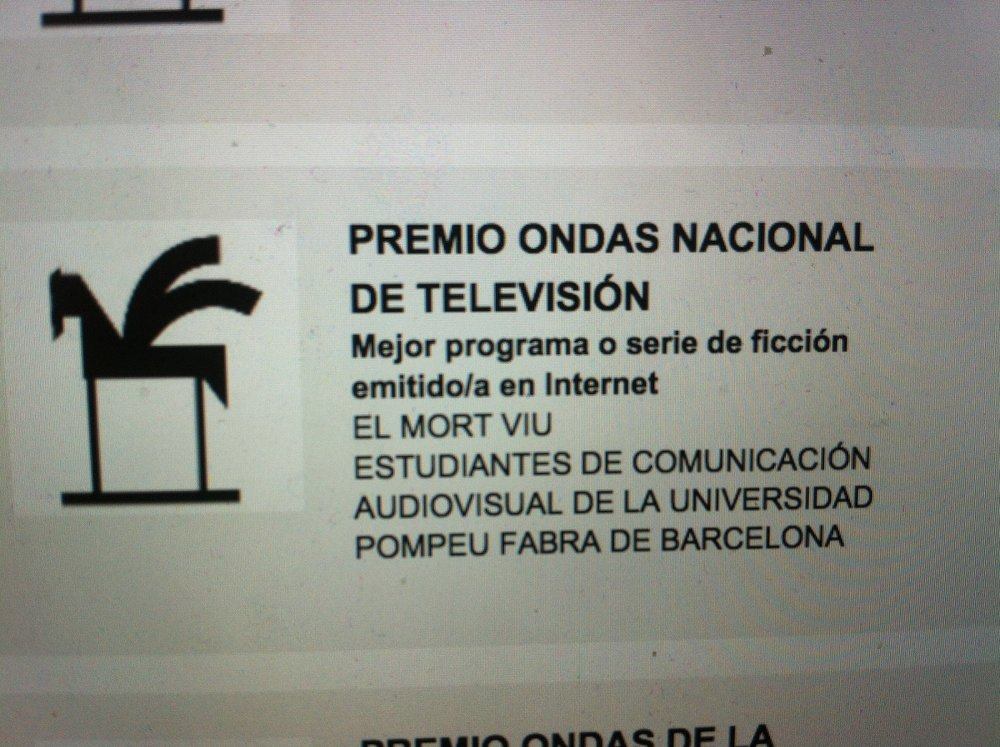 Hem guanyat un #Ondas2015 amb <a href="/elmortviu/">El Mort Viu #serie</a> @tubedassaigBTV <a href="/BTVcat/">betevé</a> 
I això és el meu #FirstTweet