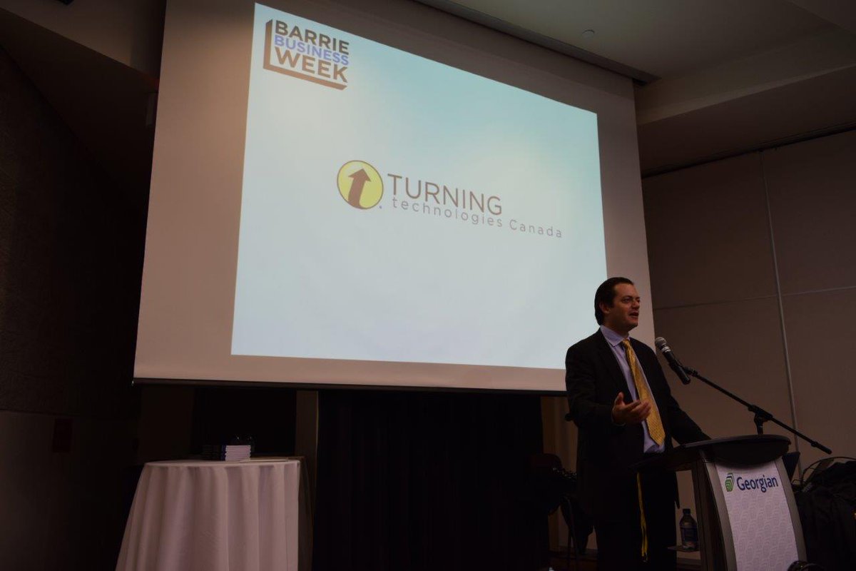 TurningTechCan's tweet photo. Great support for #BarrieBizWeek from @Mayor_Jeff @CityofBarrie - thank you, Stephanie Schlicter and the event team! https://t.co/SGGqNk1D4p