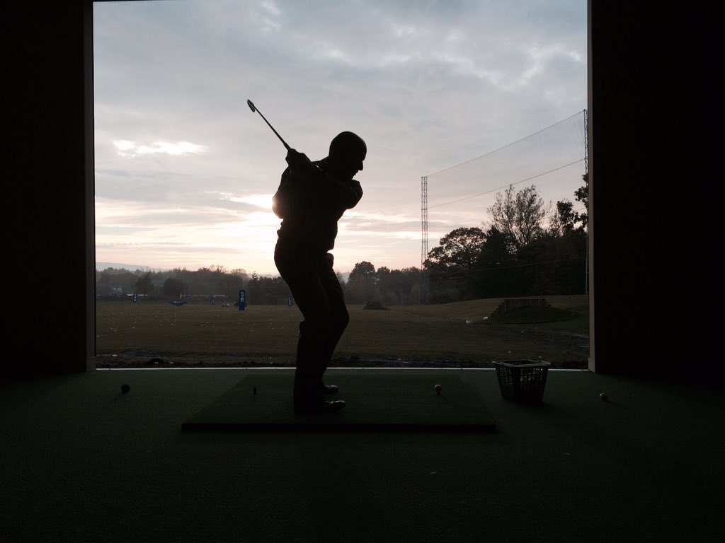 Our new coaching and fitting studio being tried out today #golf #burnley #Lancashire