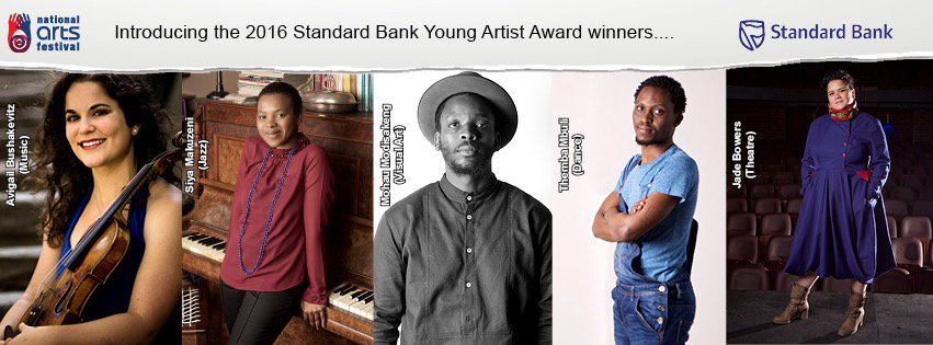 artsfestival's tweet photo. Congrats to Themba, Avigail, Mohau, Jade &amp; Siya. Look forward to amazing work in 2016 #sbya  @StandardBankArt https://t.co/MUsK4mIMgH