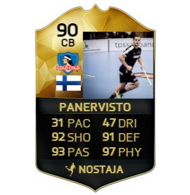 h_alho's tweet photo. No nyt on! Karmaisevassa vireessä olevan @TKanervisto :n IN FORM - kortti ilmestynyt. #salibandy #panervisto https://t.co/AnrNggksBI
