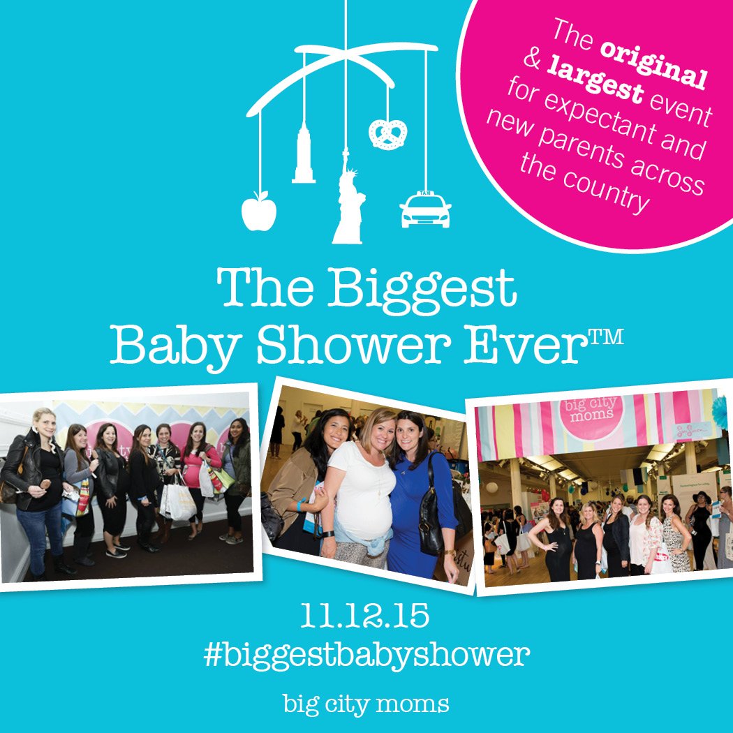 We are so excited to see everyone at the next #biggestbabyshower in NYC on 11/12!!  babyshower.bigcitymoms.com