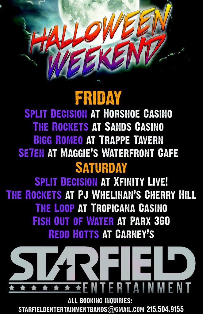 Make your Halloween weekend plans now!!