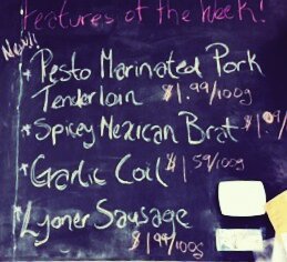 SedosButcher's tweet photo. Looking for #tasty #dinner options? Try pesto marinated #pork tenderloin or #spicy Mexican brats #salmonarm #shuswap https://t.co/ZmolwAXto9
