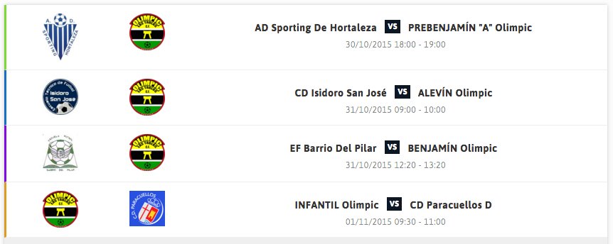 OlimpicTablasCF's tweet photo. Estos son los partidos para este fin de semana, entre ellos amistoso contra los prebenjamines del @SPORTINGDEHORTA https://t.co/gOdRqFu34N