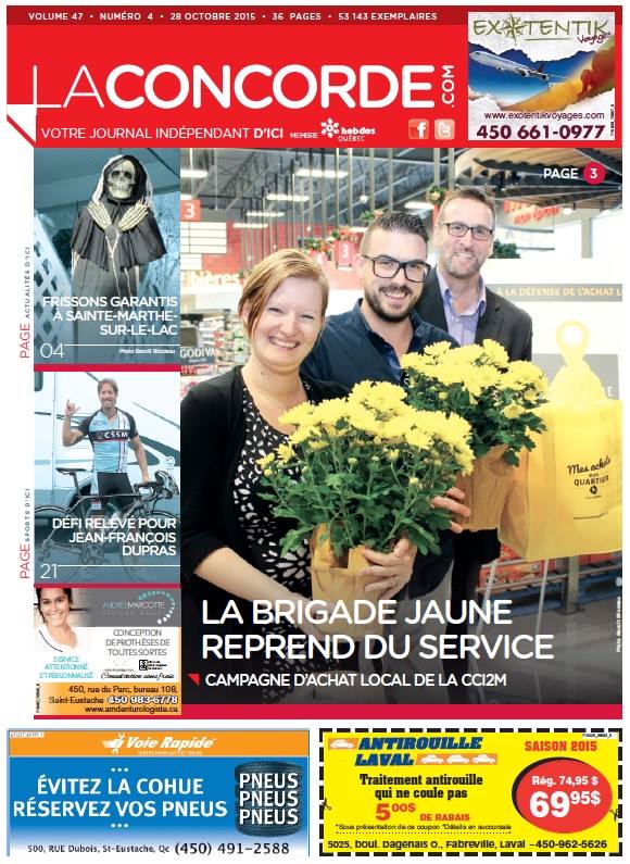 BrigadeJaune's tweet photo. Nos initiatives #achatlocal font LA UNE du journal La Concorde!
Consultez l'article complet: https://t.co/NVCALofMHQ https://t.co/iZ0U0Ovslu