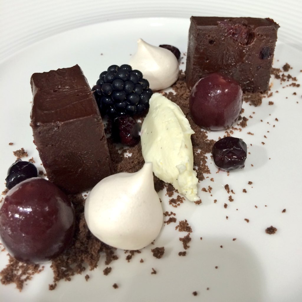 ChezJules's tweet photo. A starter, main, intermediate &amp; dessert on tonight's tasting menu #chester #chezjules https://t.co/Jr07FTKc9u