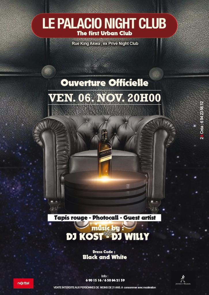 ozjegou's tweet photo. FAITES DU PALACIO UNE REFERENCE... SOIRÉE D'OUVERTURE OFFICIELLE VENDREDI 6 NOVEMBRE - SOIRÉE NOIR&amp;BLANC https://t.co/kcFTlqTBZ6