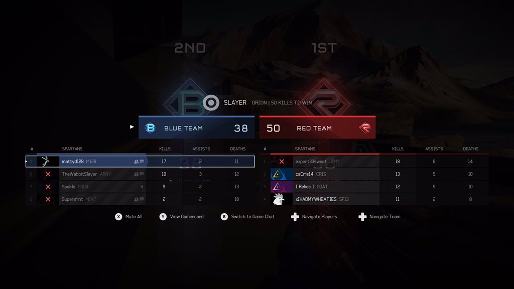 mattyd128's tweet photo. @Doom_CMYK are you any good or do you go 2 kills for 18 deaths like some of my friends? #Halo5 #ArenaFails https://t.co/xBxaOTwXxW