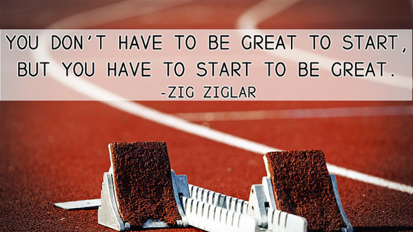 TheZigZiglar's tweet photo. "You don't have to be great to start, but you have to start to be great."-Zig Ziglar #ZigZiglarQuote https://t.co/oJ1BAR0d2V