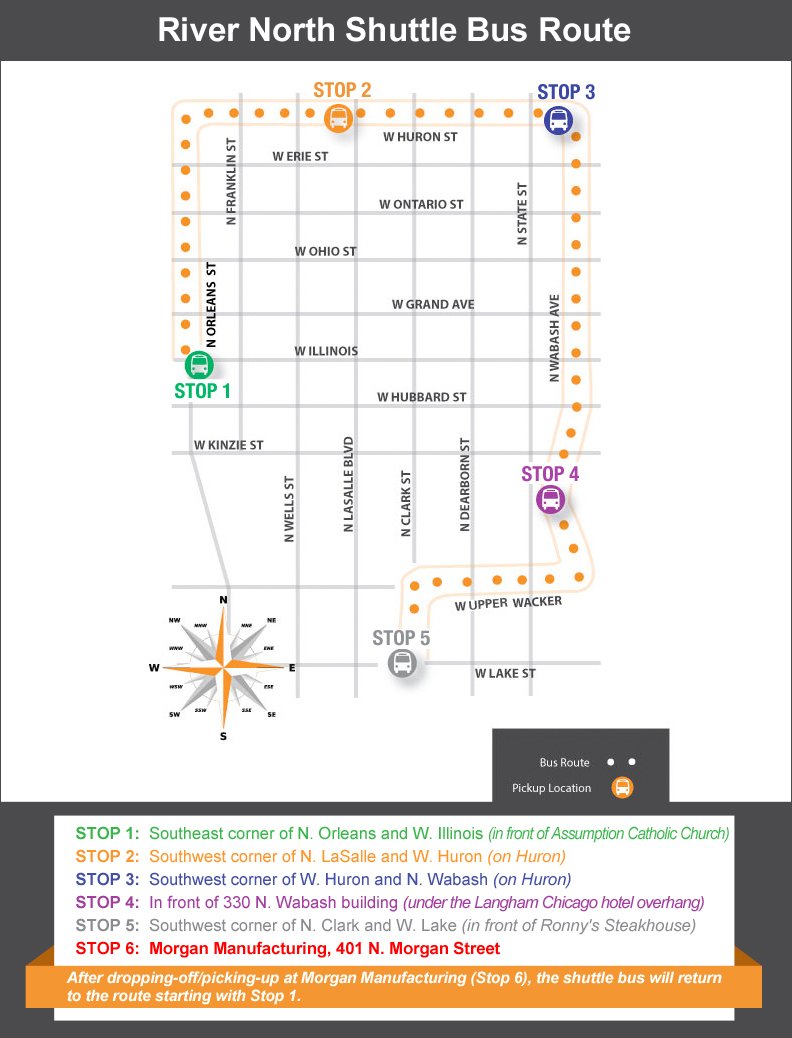 We will also be servicing stops in River North for the following locations. @getgarveys #SpooktacularEvent