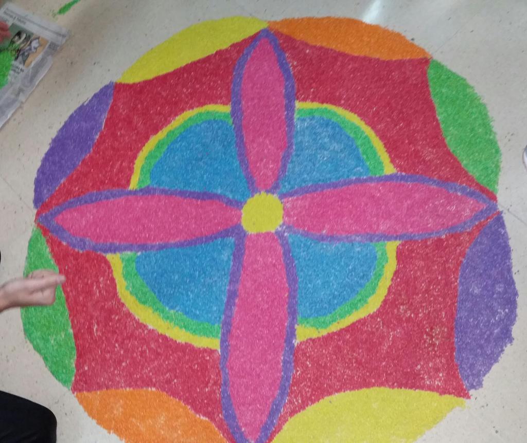 Seilagp's tweet photo. °•○●Foto1°. Con arroz pintado diseñamos nuestro mandala. Fto 2°. Resultado final 😆 https://t.co/oGUb5Y85NN