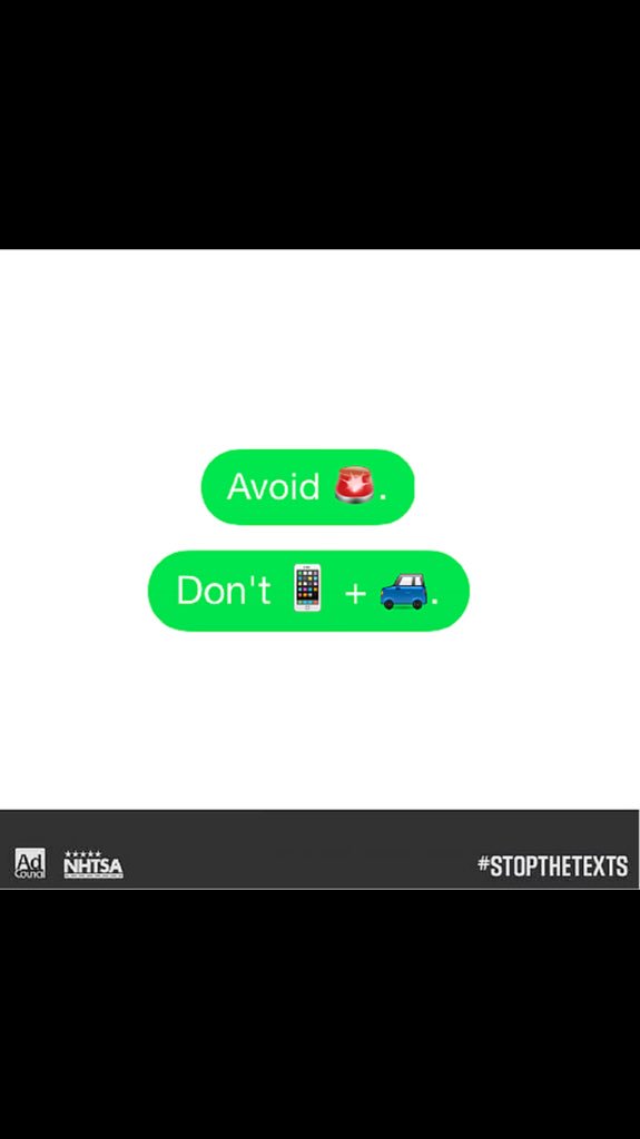 ChisumTds's tweet photo. Don't go to jail over a text that is just a couple of letters. It only takes a few seconds to run into someone. https://t.co/3Pkg3exbUF