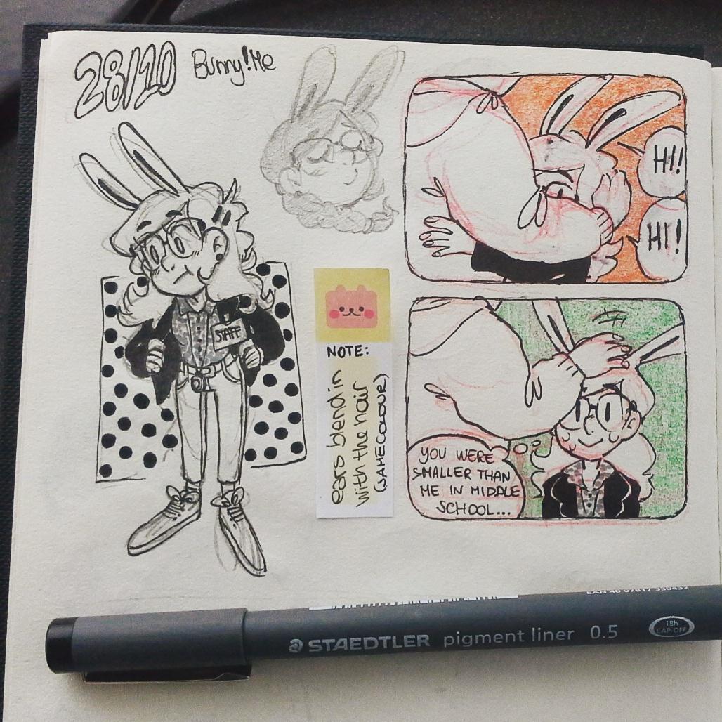 Bunny moi. #inktober #doodles #sketchbook #comic #illustration 