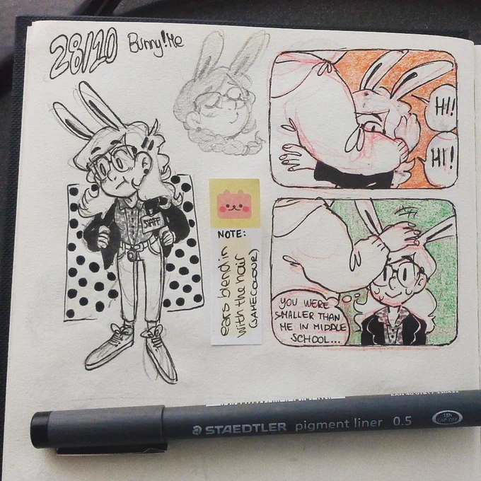 Bunny moi. #inktober #doodles #sketchbook #comic #illustration 