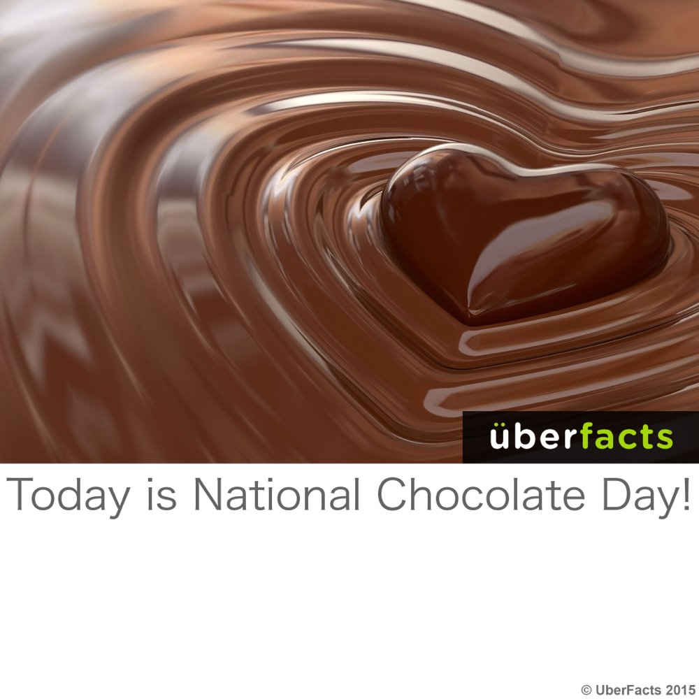 UberFacts's tweet photo. Happy National Chocolate Day! https://t.co/8iGB3RIOAL