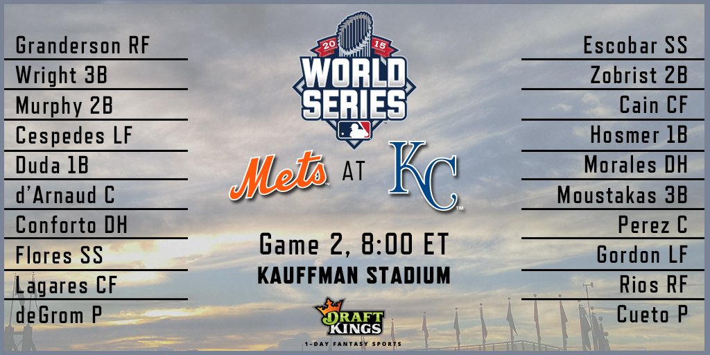 MLBReplays's tweet photo. If Game 2 is anything like Game 1 ... buckle up. 8 pm ET on FOX: https://t.co/fleK4MzvbV #DKLineup https://t.co/ClUUvSjEhm