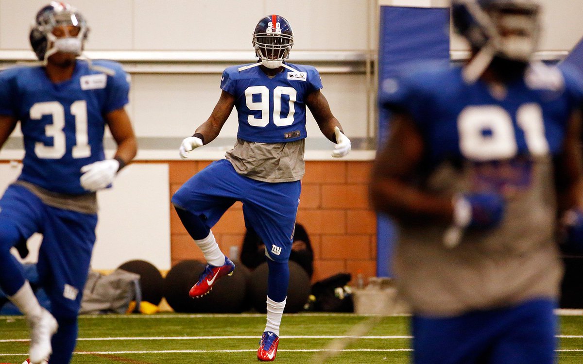 NFL's tweet photo. JPP is back at @Giants practice. https://t.co/Ej0qicQEQm