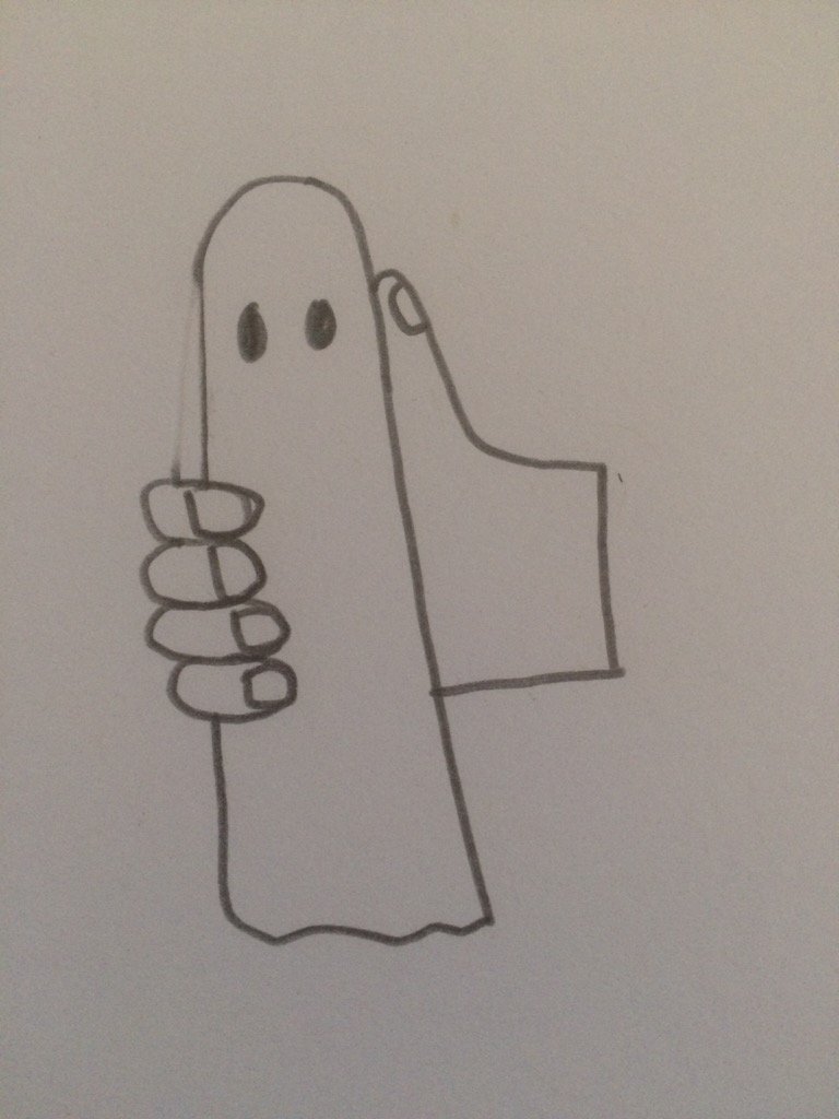 Whoops. Thought a hand picking up a ghost would be cool.