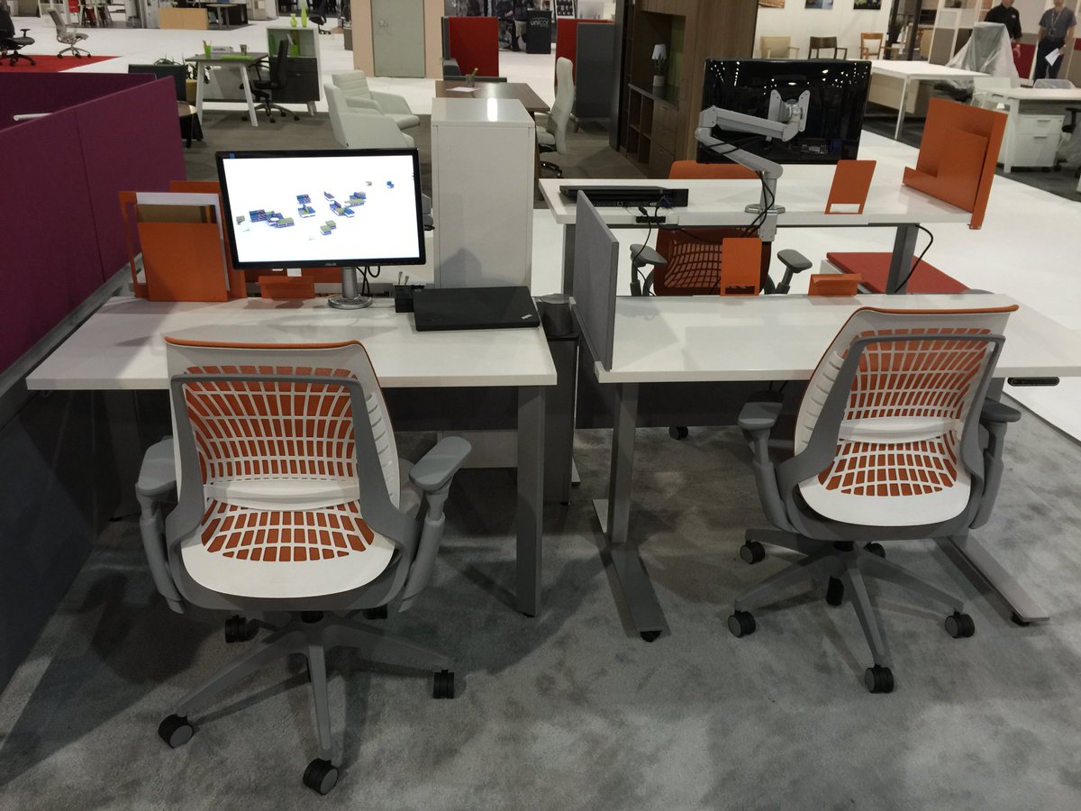 Allsteel's tweet photo. Two Mimeo chairs mean twice the fun! Stop by Booth 713 and take 'em for a spin. #NeoConEast15 #MeetMimeo https://t.co/Radb7cD2X3